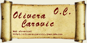 Olivera Čarović vizit kartica